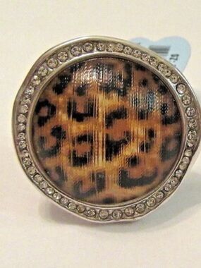 Brighton Trinity Leopard Animal Crystal Silver Ring Matching Set Available